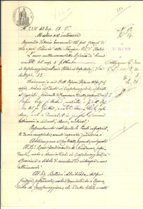 Documento originale, autentico 1908 CASALMAGGIORE CR Prestito di Ferdinando ROSSI ad Alcibiade BELLINI 1