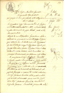 Documento originale, autentico 1883 CREMONA Procura generale del prof. Raffaele TURITTO a Cosimo GUERRIERI 1