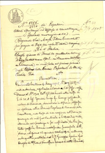 Documento originale, autentico 1908 OSTIANO Quietanza a Luigi FERRARI per prestito con casa in garanzia 1