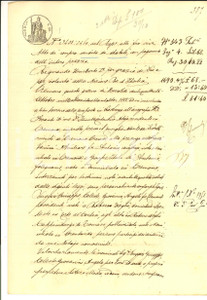 Documento originale, autentico 1888 GRONTARDO CR Fratelli RUGGERI vendono casa in via Purgo a Luigi COPPINI 1