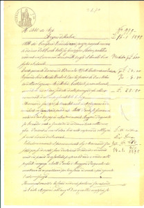 Documento originale, autentico 1897 GRONTARDO Giuseppe MAINARDI vende casa vicolo MAZZINI a Pasquale RUGGERI 1