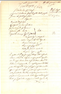Documento originale, autentico 1863 SOSPIRO CR Vincenzo BISSOLATI dichiara di avere effettuato un inventario 1