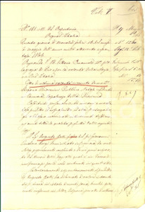 Documento originale, autentico 1866 CREMONA Testamento Augusto GALLI a favore della madre Teresa Manoscritto 1