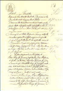 Documento originale, autentico 1899 GUSSOLA CR Fratelli BINI vendono parte di casa a Luigi BADALOTTI 1