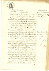 Documento originale, autentico 1872 CREMONA Cessione credito di Giuseppe MARUTI a Vincenzo GIAZZI Manoscritto 1