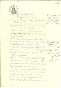 Documento originale, autentico 1872 SCANDOLARA RIPA D OGLIO Caterina SAVI cede parte casa al fratello Pietro 1