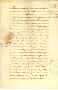 Documento originale, autentico 1864 CREMONA Testamento di Antonio RIZZI a favore del figlio Pietro Manoscritto 1