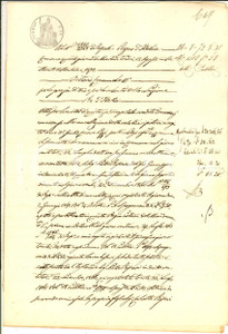 Documento originale, autentico 1872 CREMONA Quietanza di Carlotta RIPARI per saldo dell ereditÃ  paterna 1