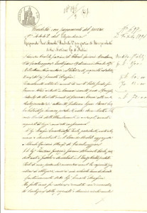 Documento originale, autentico 1896 CARUBERTO CR Ernesto SERAFINI vende ai fratelli FRANZONI campo PIROLO 1