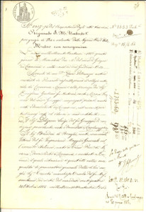 Documento originale, autentico 1886 CREMONA Prestito di Luigi PELIZZONI alla marchesa Orsola TRECCHI 1