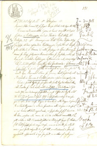 Documento originale, autentico 1908 VICOBELLIGNANO CR Divisione di stabili tra Ferdinando e Filomena AZZOLINI 1