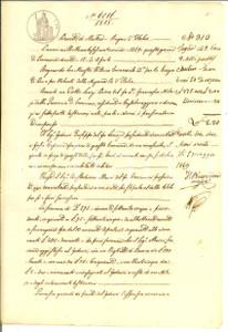 Documento originale, autentico 1869 FOSSACAPRARA CR Contratto mutuo di Aristodemo MAINI a Giuseppe FEDERICI 1