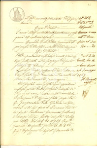 Documento originale, autentico 1869 TORRICELLA DEL PIZZO Assenso a cancellazione pro Giovanni BALLERINI 1