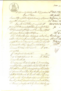 Documento originale, autentico 1869 SCANDOLARA RAVARA Quietanza di Francesco BAZZANI a Giovanni PIRINI 1