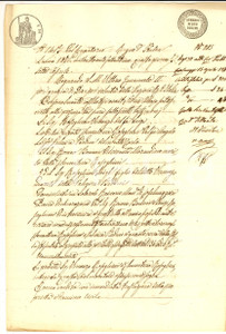 Documento originale, autentico 1871 SOLAROLO RAINERIO Vincenzo ROSEGHINI vende casa con aia a Palmira BODINI 1
