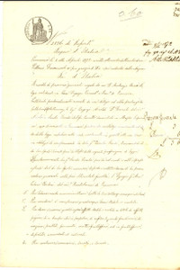 Documento originale, autentico 1872 CREMONA Procura generale di Teresa SACCHI a Cesare CARLONI Manoscritto 1