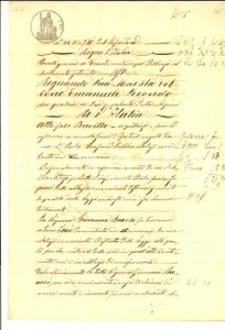 Documento originale, autentico 1870 CREMONA Quietanza di Giovanna BAROSI a Stefano GUARNERI Manoscritto 1