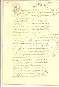 Documento originale, autentico 1869 CREMONA Vendita oggetti mobili tra sposi  Giovanni CAVALLI Caterina LUPARDI 1