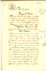 Documento originale, autentico 1869 CREMONA Quietanza di Rosa GIOVANNINI a Luigi PARINI per saldo vendita 1