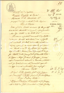 Documento originale, autentico 1887 LEVATA / GRONTARDO Agostino VILLA vende a Romedio BARBIERI parte osteria 1