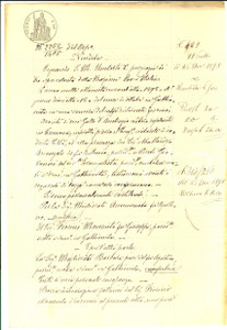 Documento originale, autentico 1898 GABBIONETA CR Mansueto FIORINI vende campo a Barbara MIGLIORATI 1