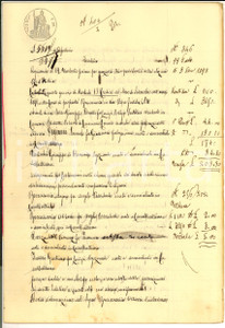 Documento originale, autentico 1898 CASALBUTTANO Famiglie BOCCASAVIA e REZZADERI vendono casa a Gaetano FRASSI 1