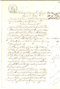 Documento originale, autentico 1872 CREMONA Cessione capitale ereditario Annunciata VALLANIA e Marianna AMATI 1