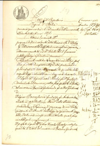 Documento originale, autentico 1871 CASALBUTTANO Nicola NICOLAJ affitta albergo LA GRANDA a Giuseppe BOCCAFAVIA 1
