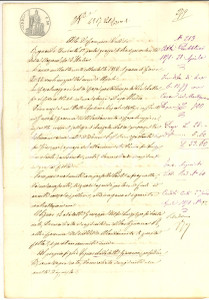 Documento originale, autentico 1878 MARTIGNANA DI PO Giuseppe BADALOTTI vende casa con sedume al figlio 1