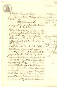 Documento originale, autentico 1872 CREMONA Quietanza ad Antonio FIESCHI per saldo debito alle sorelle GAVINI 1