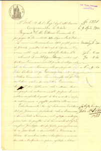 Documento originale, autentico 1901 BINANUOVA CR Celidonia SALOMONI vende campo CAMPAGNA a famiglia BODINI 1