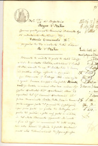 Documento originale, autentico 1872 CASALSIGONE CR Cecilia MARTINELLI MANTOVANI vende campi ai figli 32 pp. 1