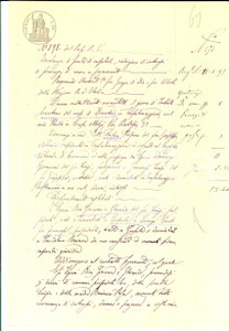 Documento originale, autentico 1898 GUSSOLA CR Saldo debito Giacomo e Gherardo BINI pro zio Carlo SOMENSI 1