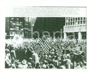 Fotografia d epoca originale 1980 CHICAGO  Manifestazione per crisi economica DALEY CIVIC CENTER Foto 1