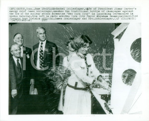 Fotografia d epoca originale 1977 GROTON USA Rachel SCHLESINGER vara sottomarino atomicao NEW YORK Foto 1