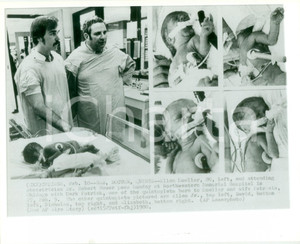 Fotografia d epoca originale 1980 CHICAGO USA Allen MOELLER al parto dei suoi cinque figli Fotografia 1