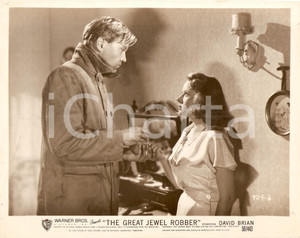 Fotografia d epoca originale 1950 GREAT JEWEL ROBBER David BRIAN regala ciondolo a Marjorie REYNOLDS Foto 1