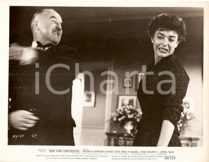 Fotografia d epoca originale 1955 NEW YORK CONFIDENTIAL Broderick CRAWFORD schiaffeggia Anne BANCROFT Foto 1