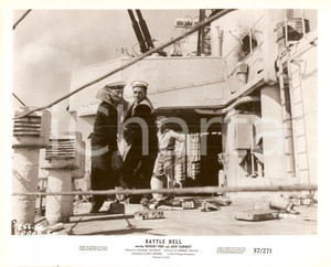 Fotografia d epoca originale 1957 BATTLE HELL William HARTNELL Rissa sul ponte Regia Michael ANDERSON Foto 1