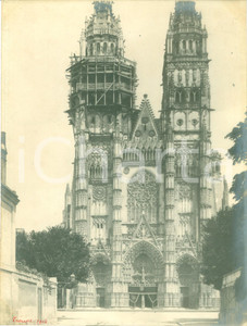 Fotografia d epoca originale 1902 TOURS F Cattedrale di SAINTGATIEN in restauro Fotografia 1