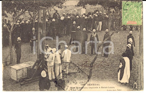Cartolina originale da collezione 1906 SAINTLOUIS SENEGAL Pena di morte sulla pubblica piazza Cartolina RARA 1