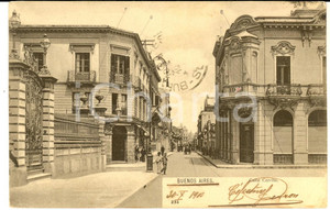 Cartolina originale da collezione 1905 BUENOS AIRES ARGENTINA Calle CERRITO Cartolina ANIMATA FP VG 1