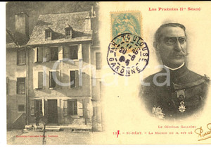 Cartolina originale da collezione 1905 STBEAT PYRENEES Maison du gÃ©nÃ©ral GALLIENI Carte postale FP VG 1