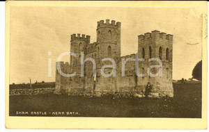 Cartolina originale da collezione 1911 BATH UK Veduta dello SHAM CASTLE Cartolina postale VINTAGE FP VG 1