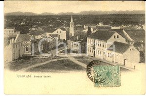Cartolina originale da collezione 1904 CURITYBA BRAZIL Veduta panoramica Cartolina postale VINTAGE FP 1