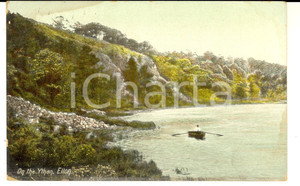 Cartolina originale da collezione 1908 ELLON UK In barca sul fiume YTHAN Cartolina postale VINTAGE FP VG 1