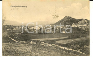 Cartolina originale da collezione 1908 POSTUMIA/ ADELBERG SLOVENIA Panorama Cartolina postale FP 1