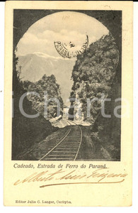 Cartolina originale da collezione 1904 BRAZIL Estrada de ferro do PARANA  CADEADO Vintage postcard FPVG 1