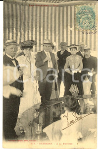Cartolina originale da collezione 1906 BARBAZAN PYRENEES Citoyens Ã  la buvette Carte postale FP VG 1