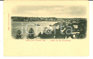 Cartolina originale da collezione 1900 ca SYDNEY AUSTRALIA View from LAVENDER BAY VINTAGE postcard 1